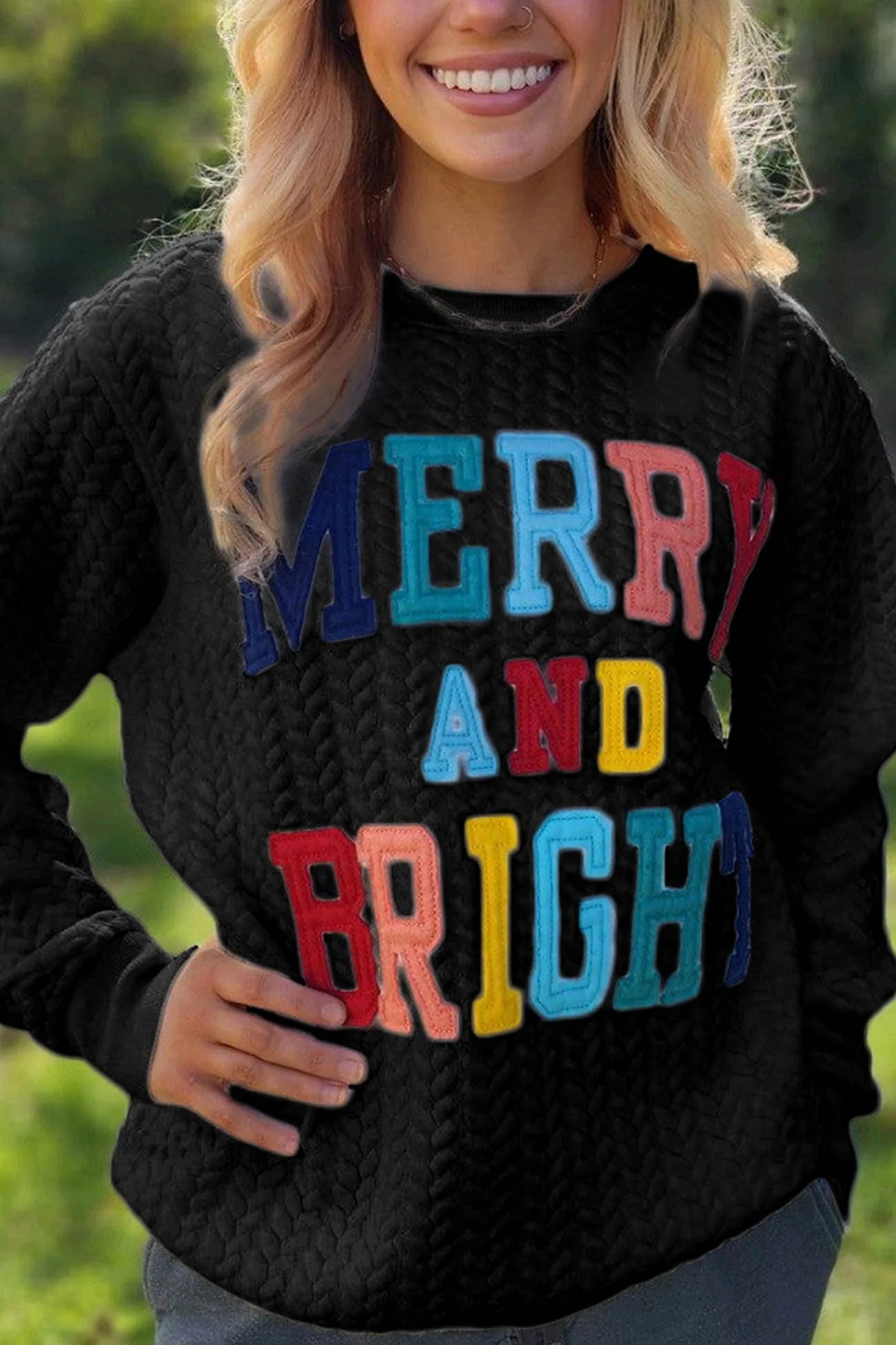 Martina | Rainbow letter graphic sweatshirt - Image 6