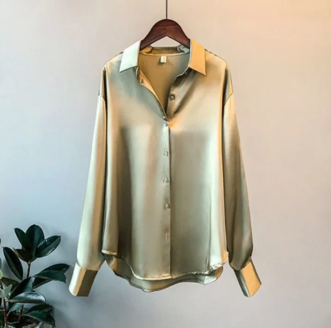 Maya® | Long-Sleeved Blouse Made Of Satin Silk - Image 4