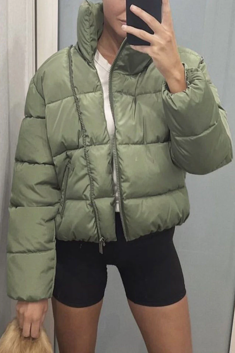 Melanie | Casual simple solid patchwork turtleneck sweater outerwear with pocket - Image 3