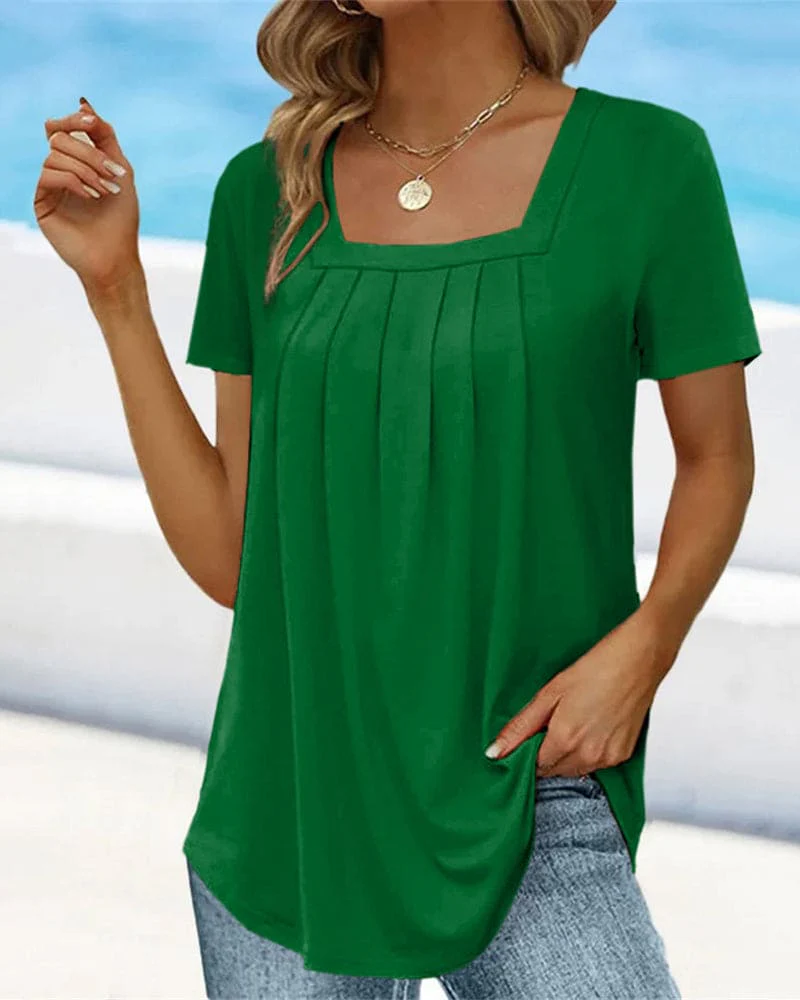 Melanie® | Casual Square Neck Shirt - Image 3