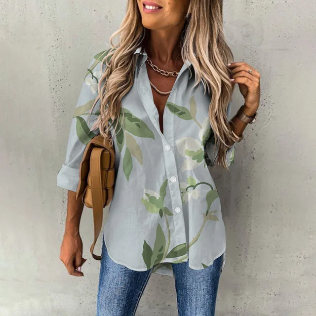 Melina® | Casual, Loose Long-Sleeved Blouse With A Floral Pattern - Image 3