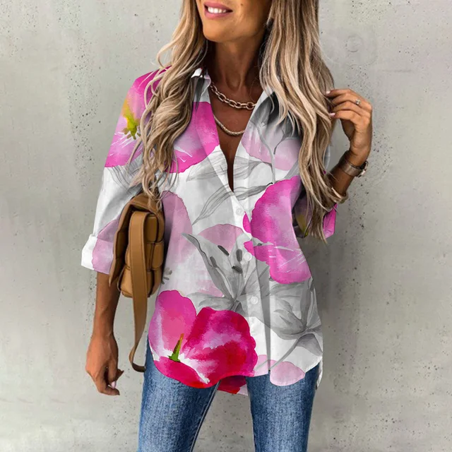 Melina® | Casual, Loose Long-Sleeved Blouse With A Floral Pattern - Image 5