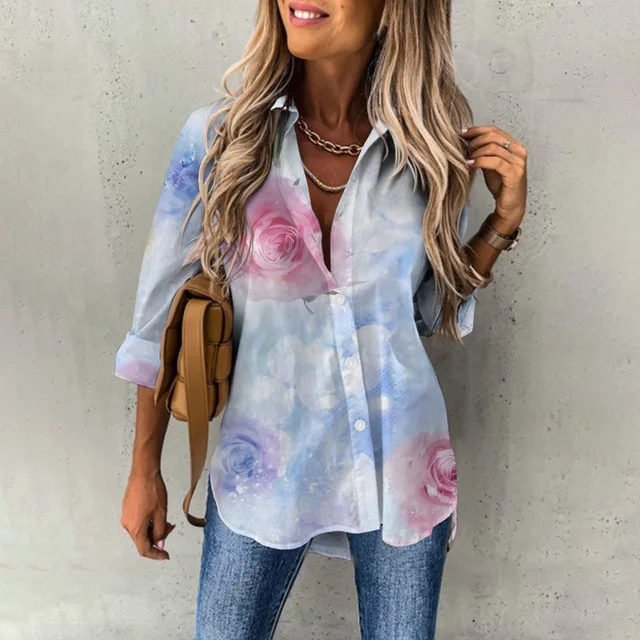 Melina® | Casual, Loose Long-Sleeved Blouse With A Floral Pattern - Image 8