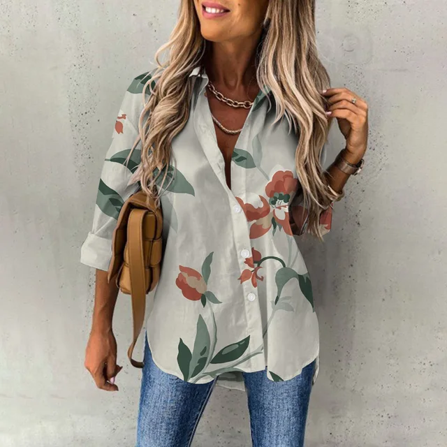 Melina® | Casual, Loose Long-Sleeved Blouse With A Floral Pattern - Image 9