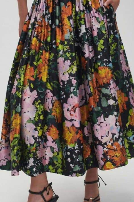 Melisa® | Printed Midi Dress With V-Neck And Puff Sleeves - Image 4