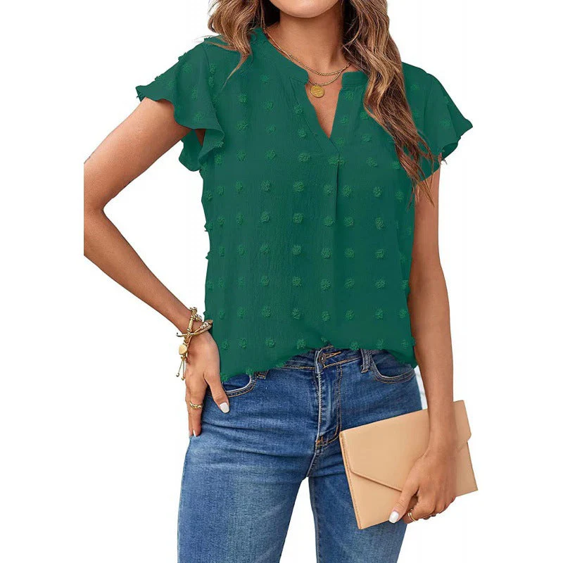 Merced® | Women'S Blouse Shirt With Ruffle Sleeves - Image 9