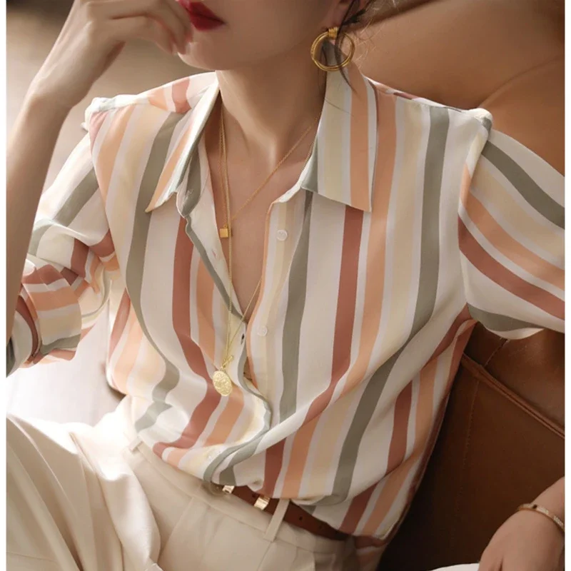 Mercedes® | Satin Vintage Stripe Shirt - Image 2