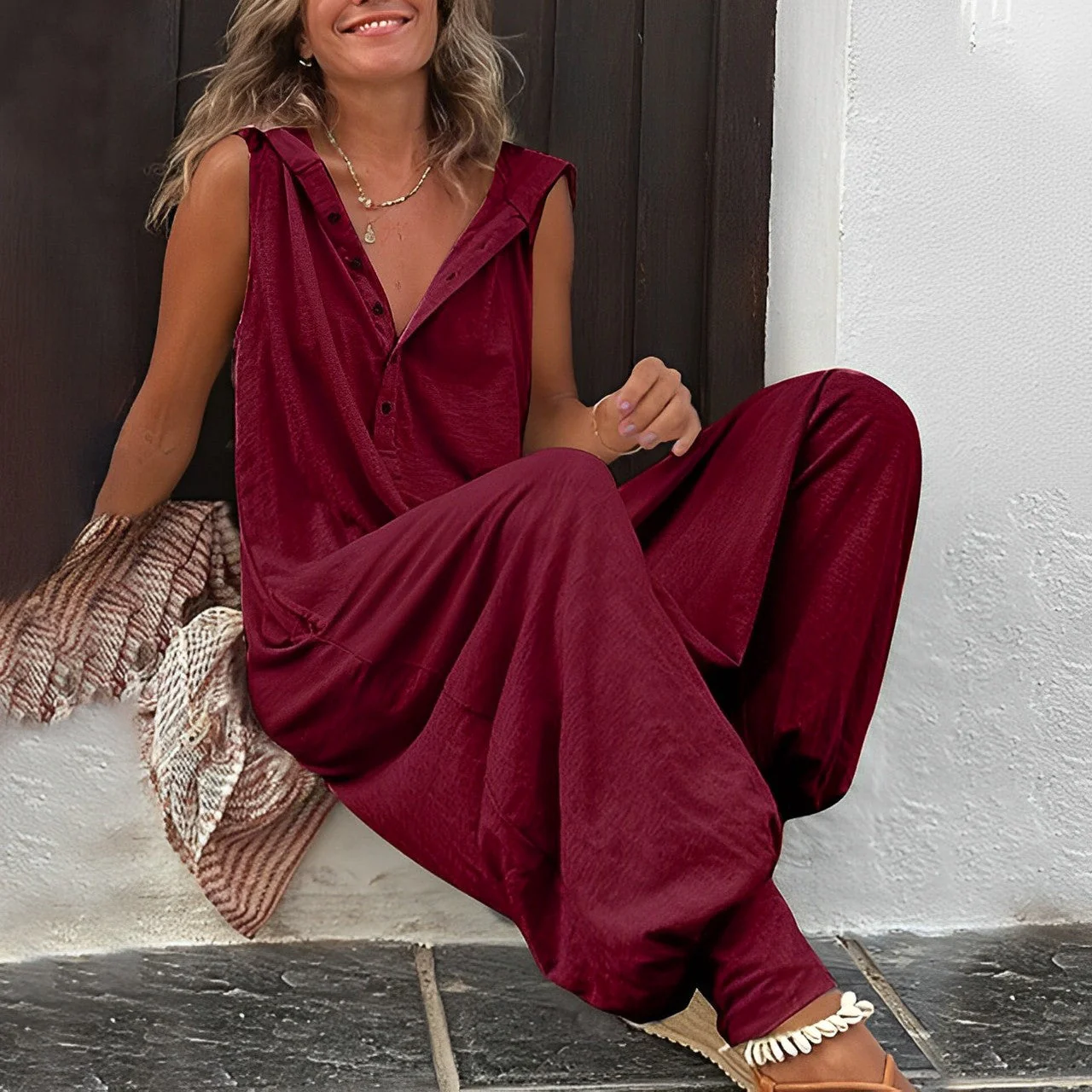 Mercedes® | women's sleeveless jumpsuit - Image 3