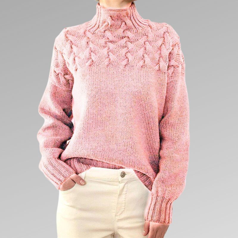 Mia | Elegant printed turtleneck sweater for women - Image 7