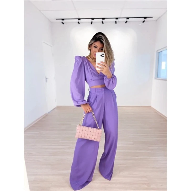 Mia | Purple two piece set