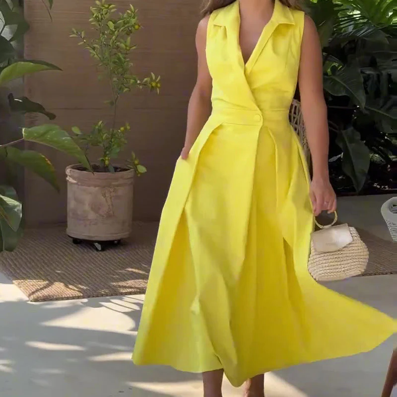 Mila® | V-Neck Midi Dress - Image 3