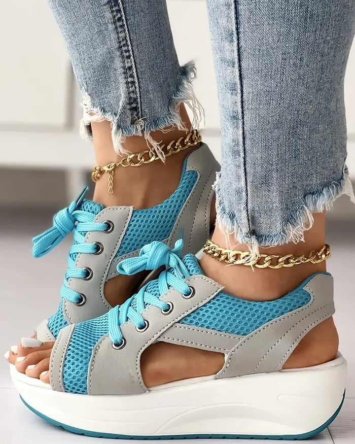 Milagros® | Stylish Sandals With Contrast Insert And Arch Support - Image 10