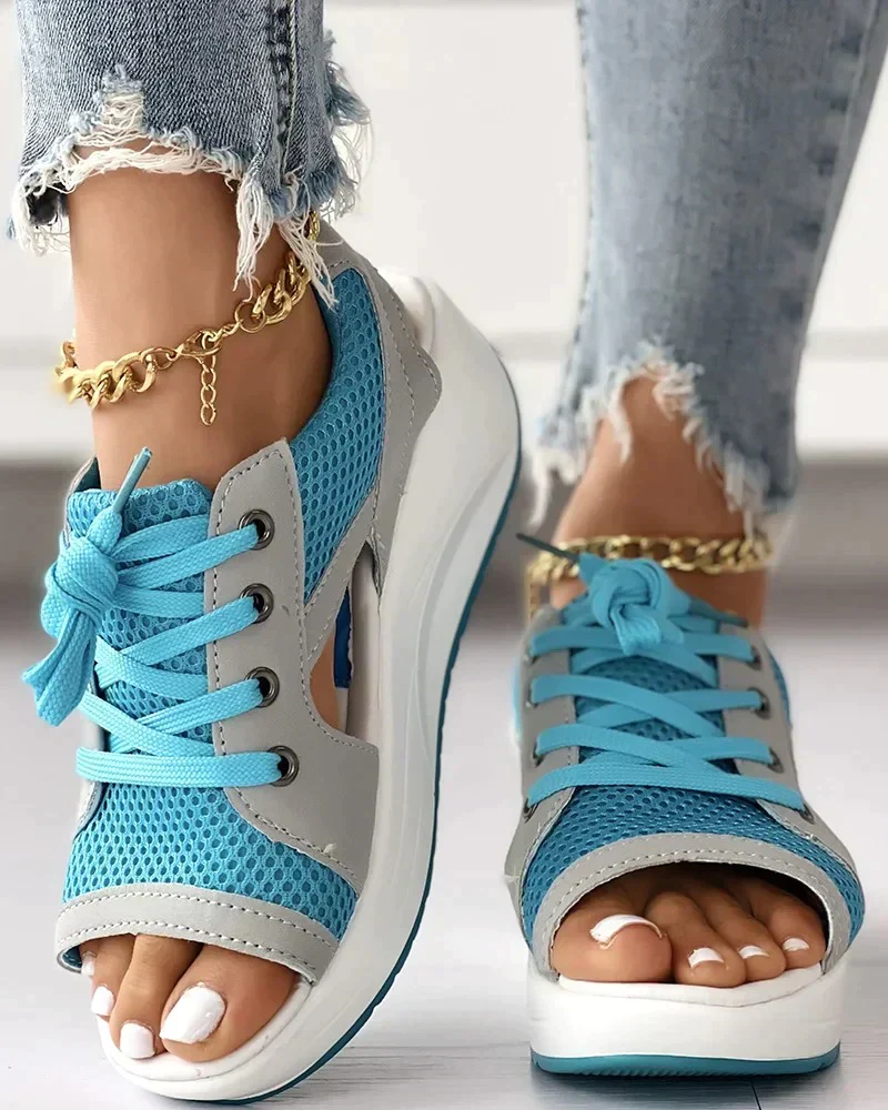 Milagros® | Stylish Sandals With Contrast Insert And Arch Support - Image 11