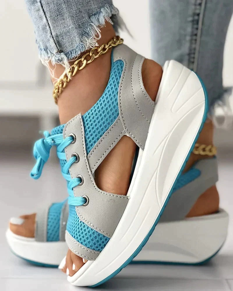 Milagros® | Stylish Sandals With Contrast Insert And Arch Support - Image 13