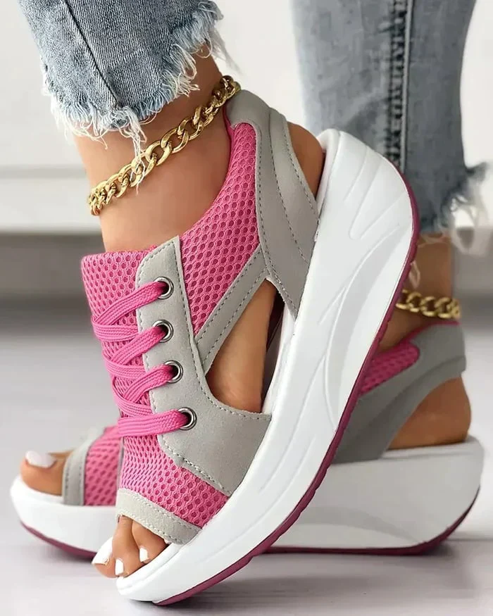 Milagros® | Stylish Sandals With Contrast Insert And Arch Support - Image 16