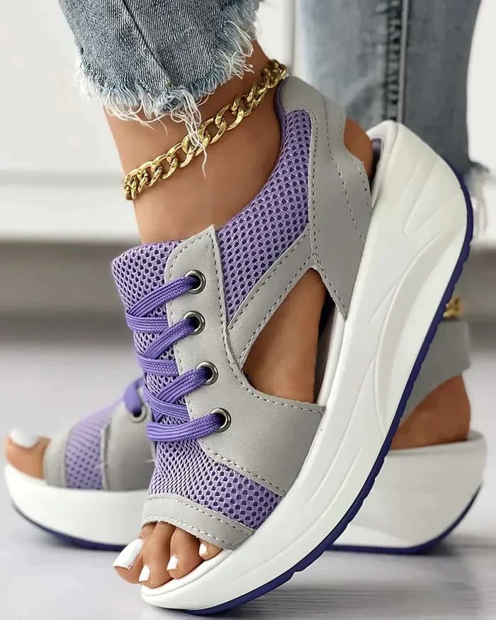 Milagros® | Stylish Sandals With Contrast Insert And Arch Support - Image 17