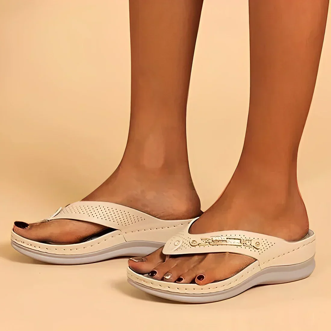 Miranda® | Softly Padded Flip-Flop Sandals - Image 4