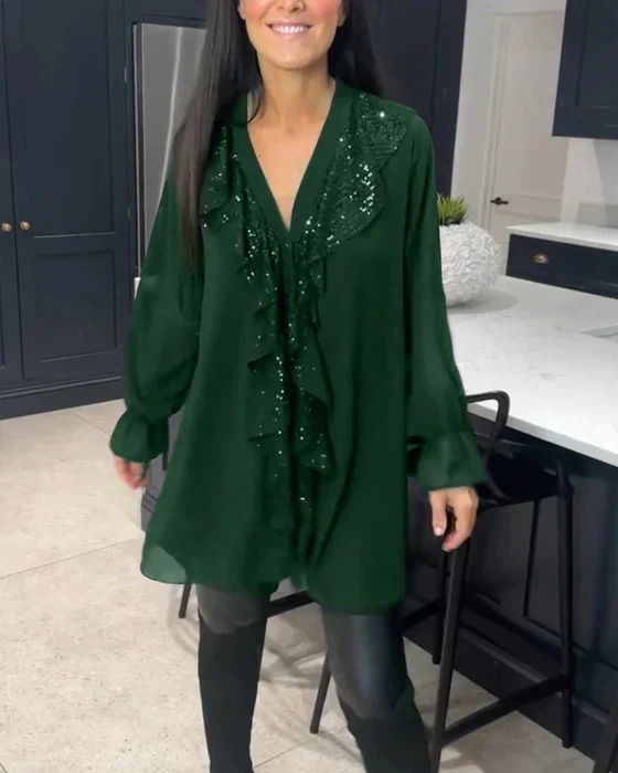 Miren® | Blouse With Elegant Ruffles - Image 3