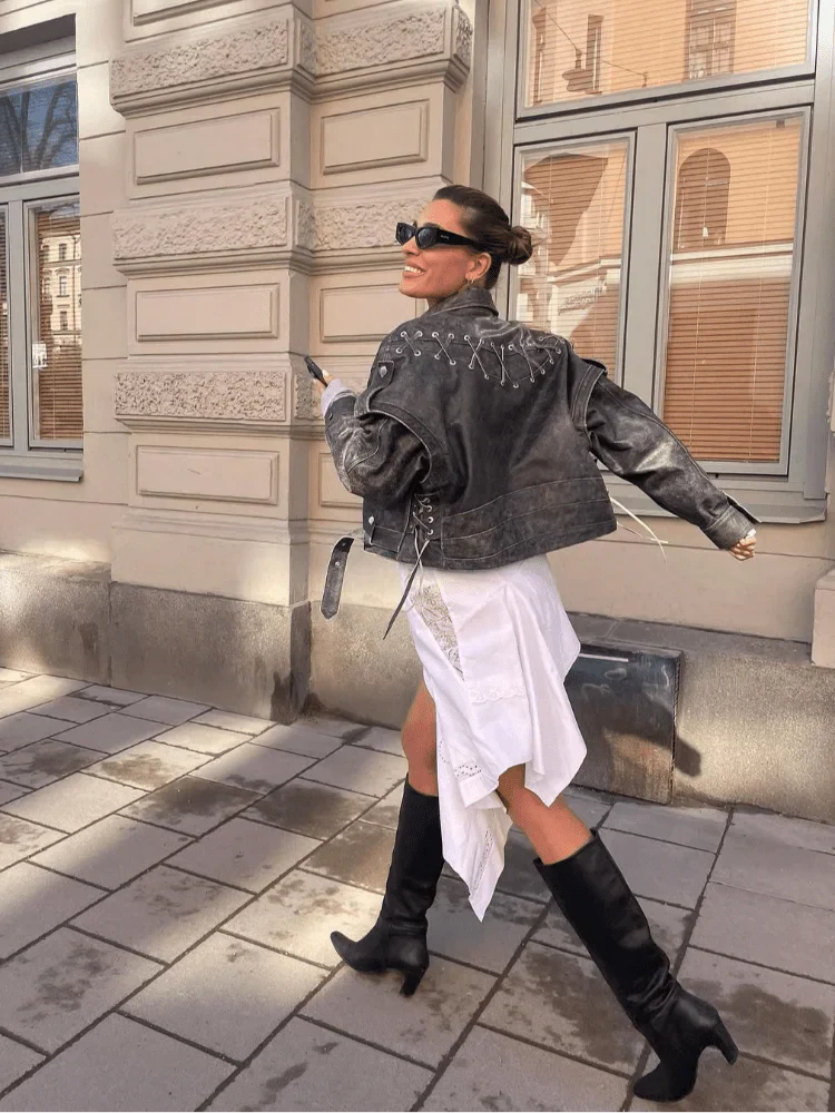 Miriam® | Stylish leather jacket - Image 4