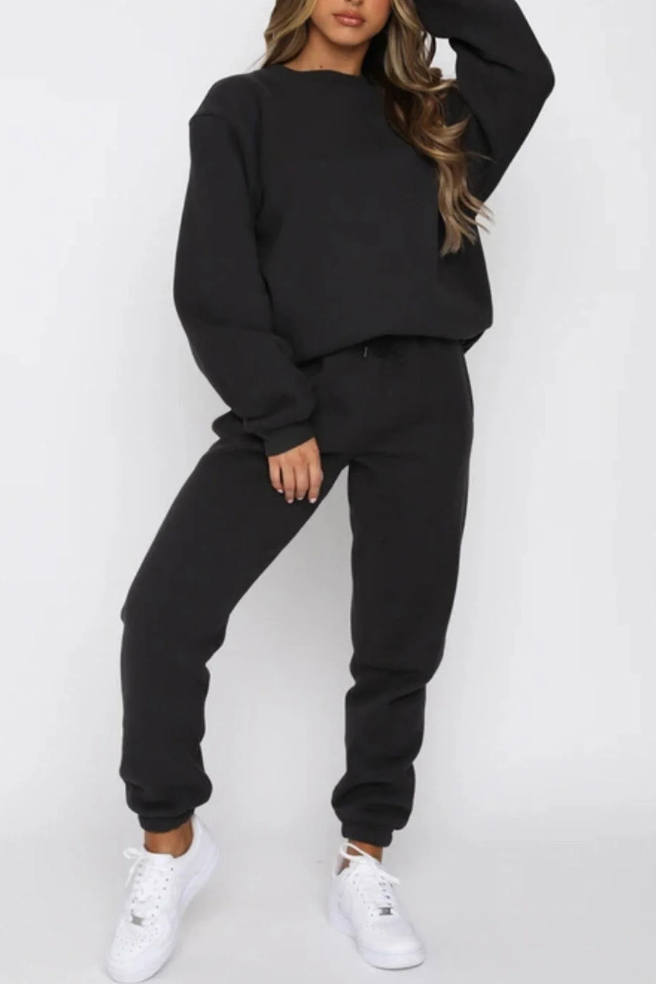 Mirjam | Solid sweatshirt pants set - Image 12