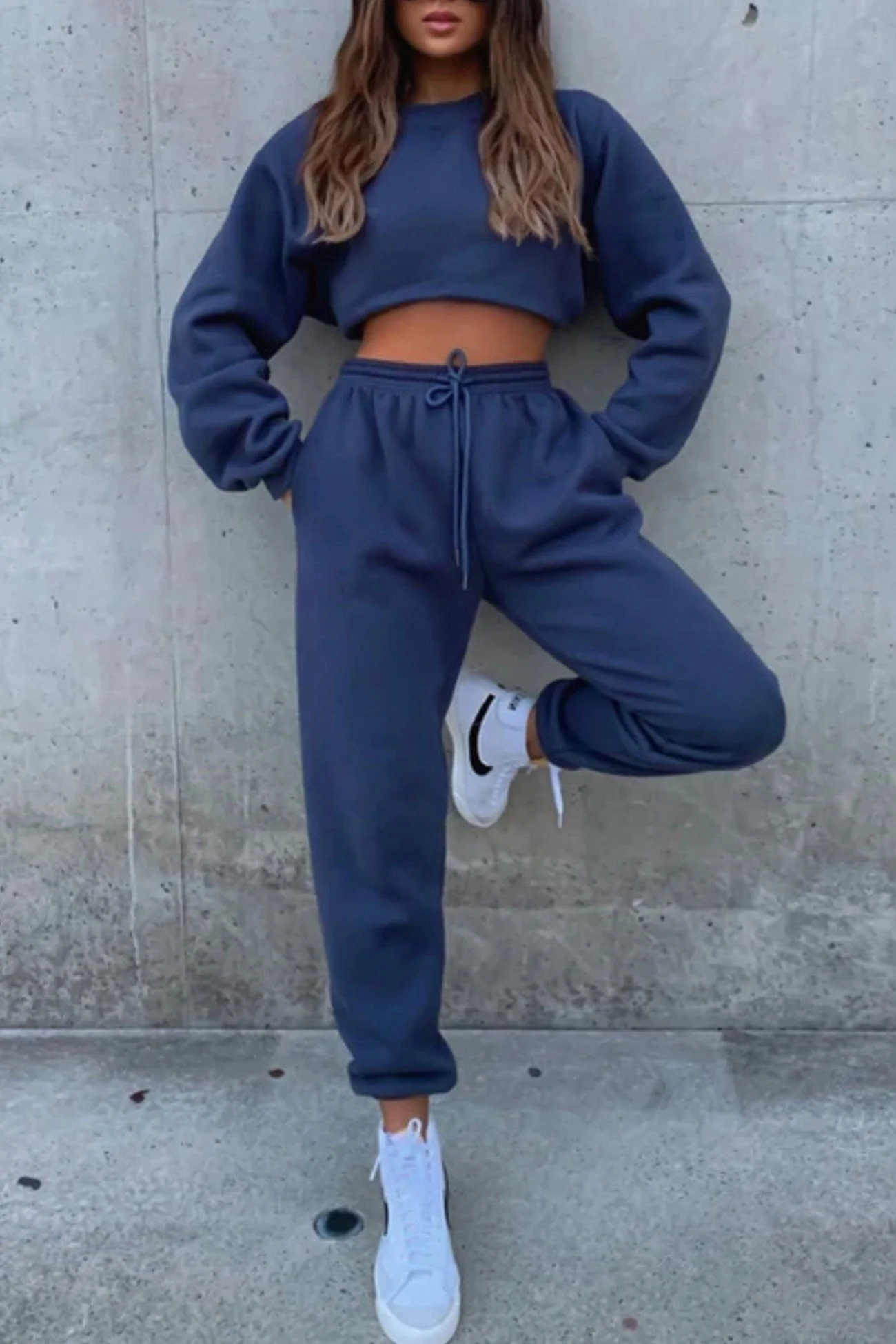 Mirjam | Solid sweatshirt pants set - Image 13