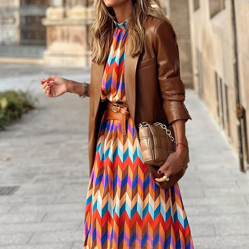 Mónica® | Formal Printed Midi Dress
