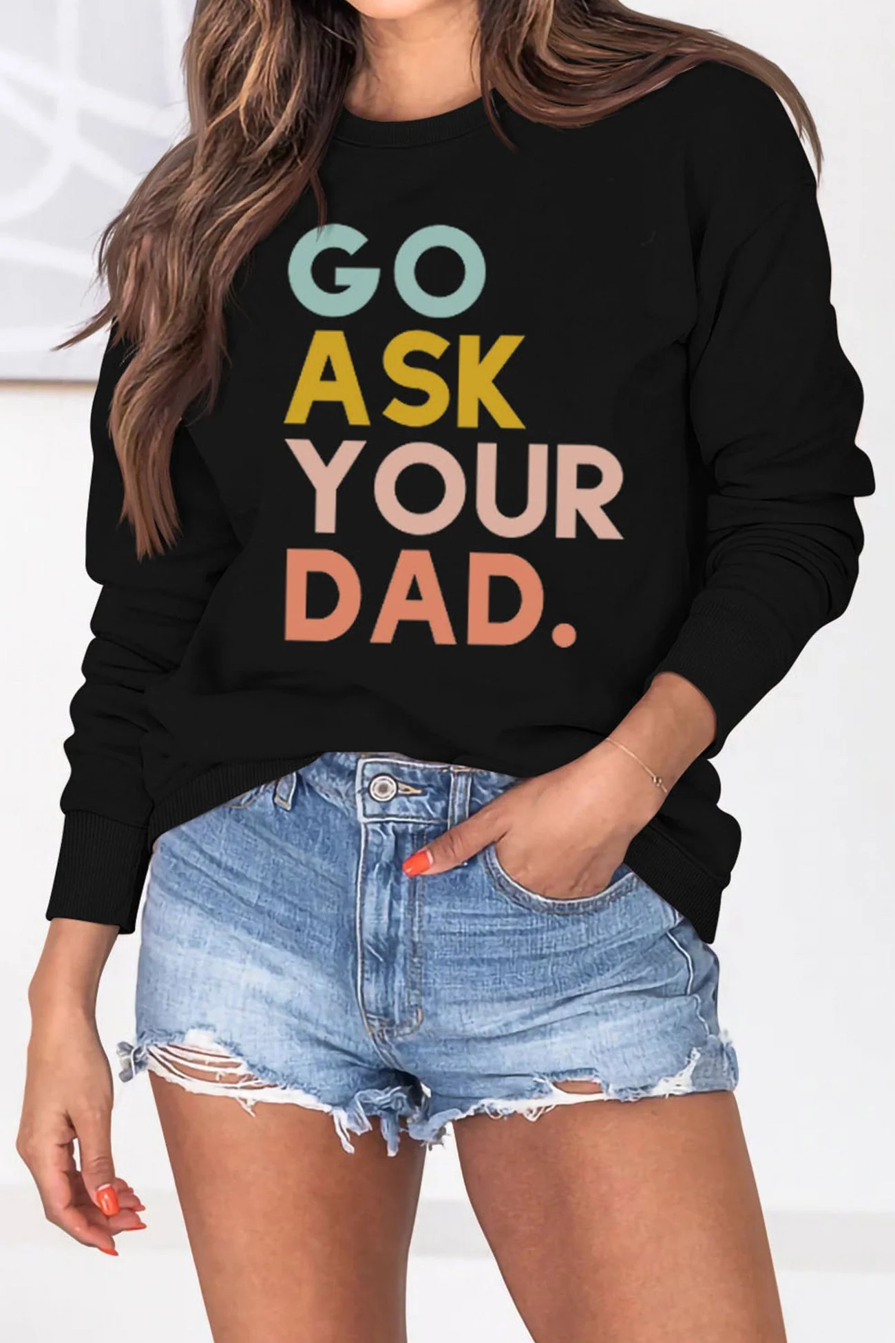 Monica | Go Ask Your Dad printed sweatshirt. - Image 2