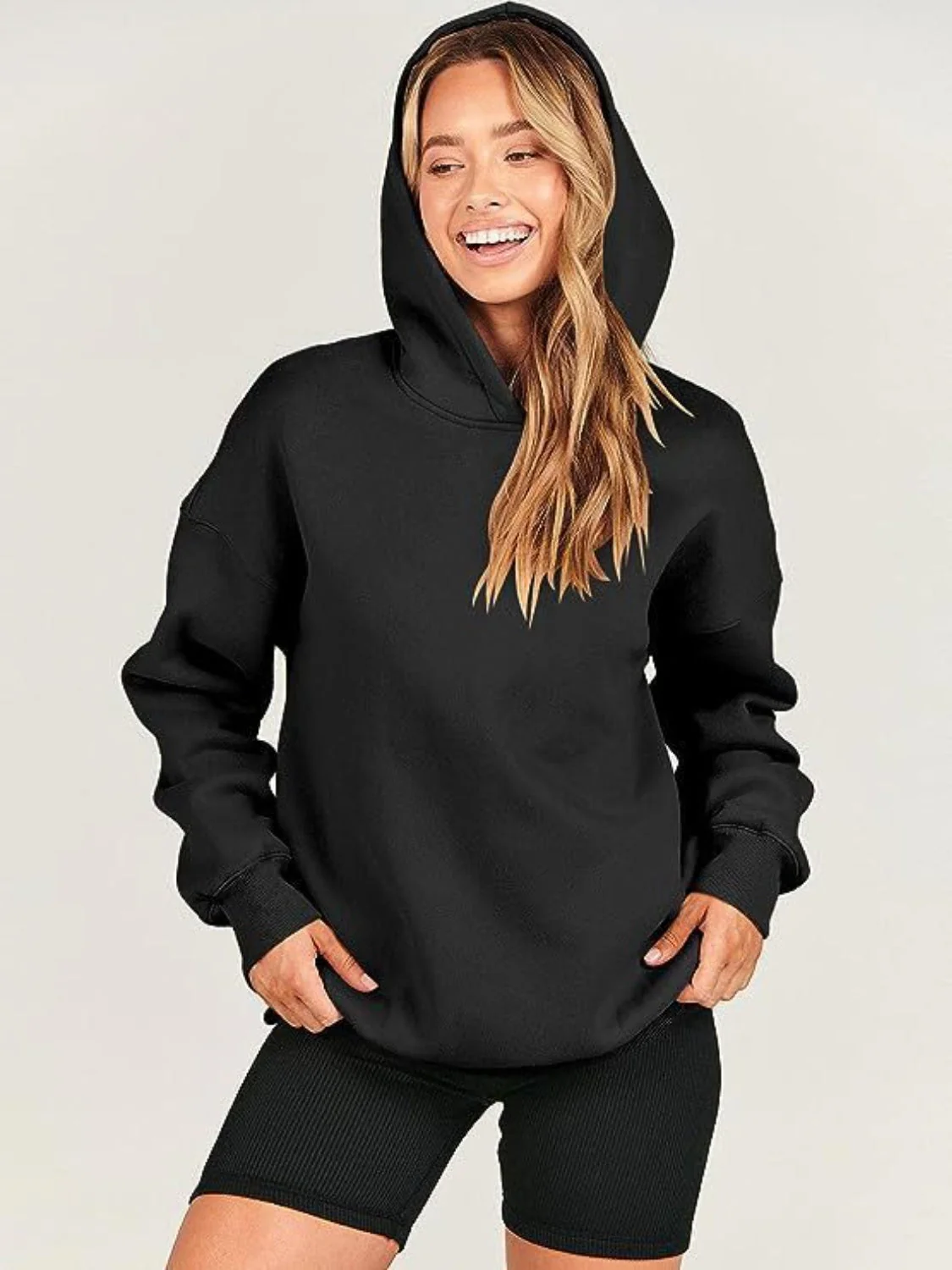 Monica | Long-sleeved hoodie with dropped shoulders - Image 15