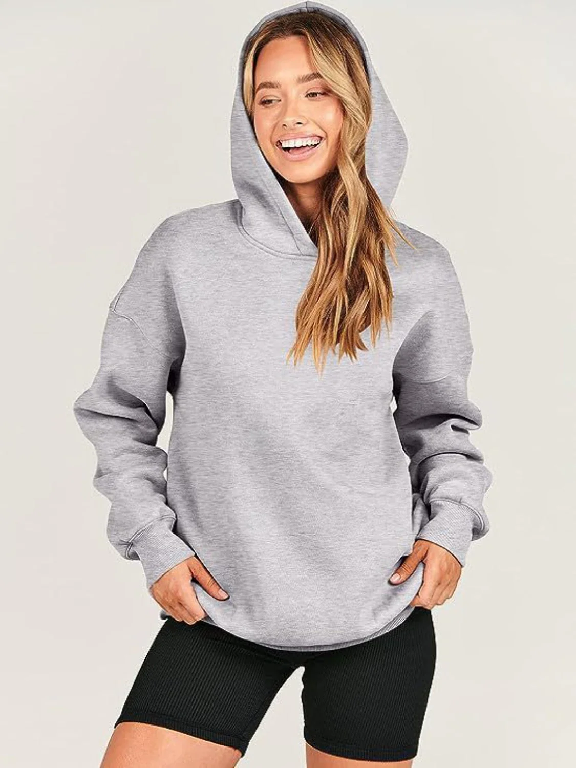 Monica | Long-sleeved hoodie with dropped shoulders - Image 4
