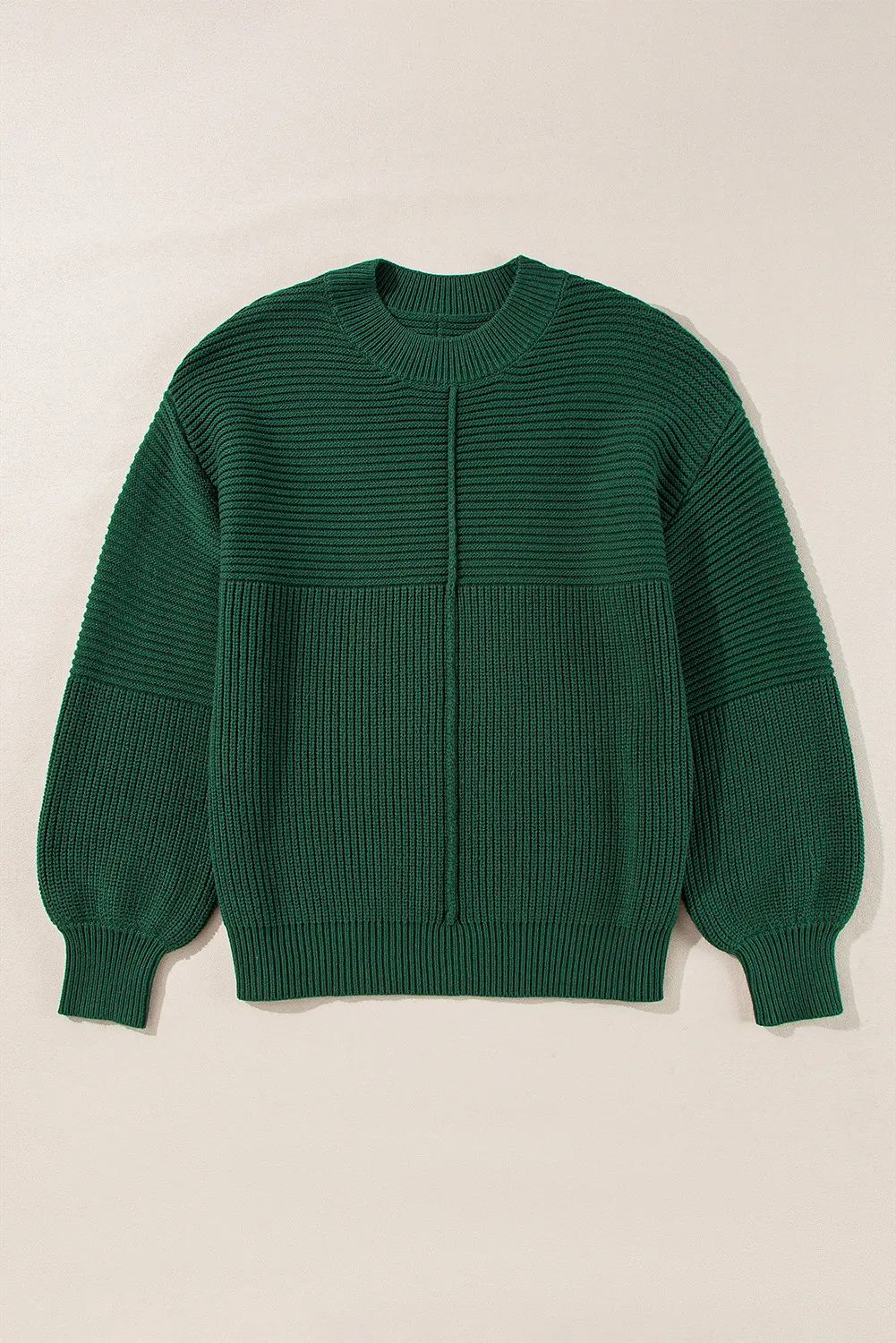 Monica | Round neck sweater with low shoulders - Image 6