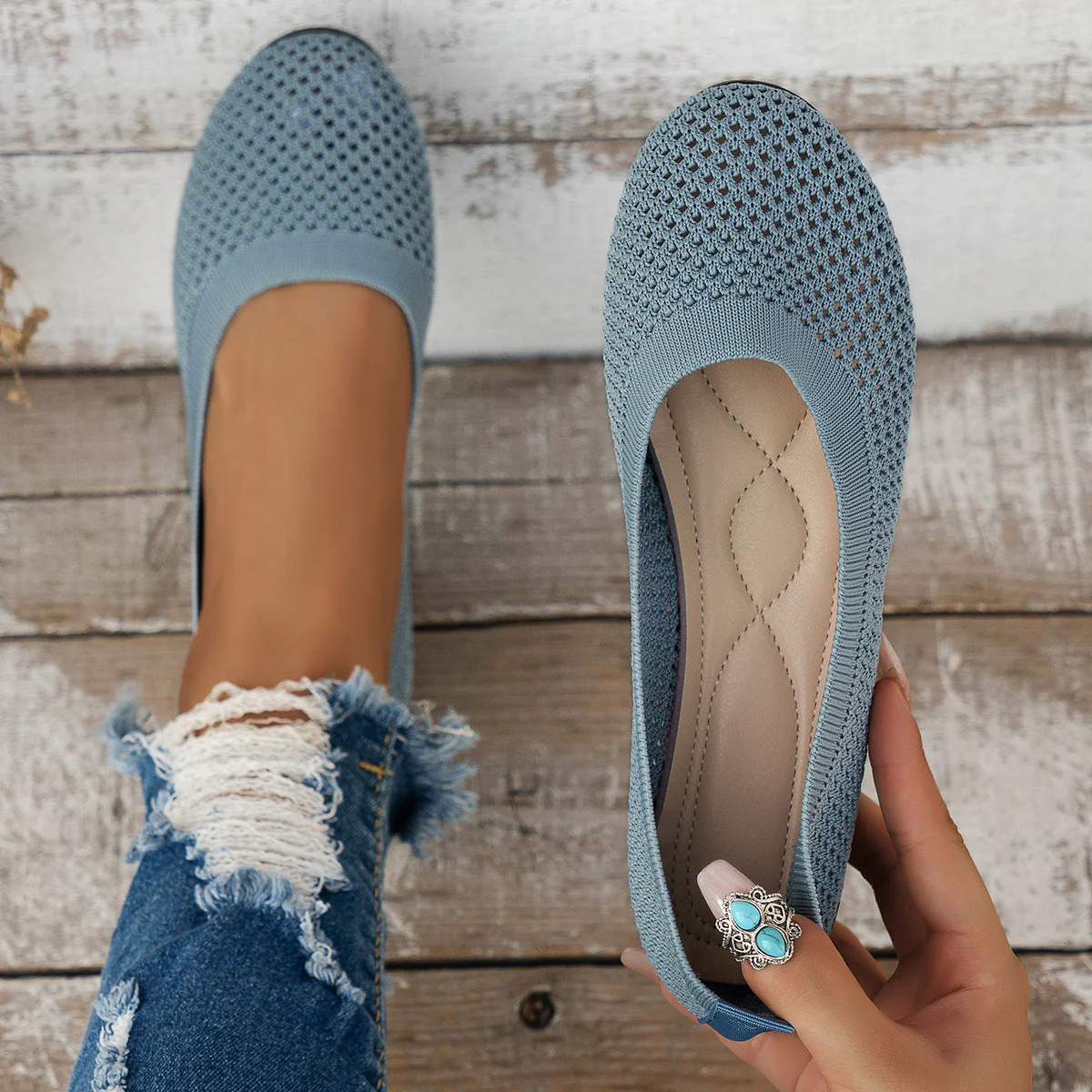Mónica® | Women'S Breathable Knit Ballet Shoes - Image 2
