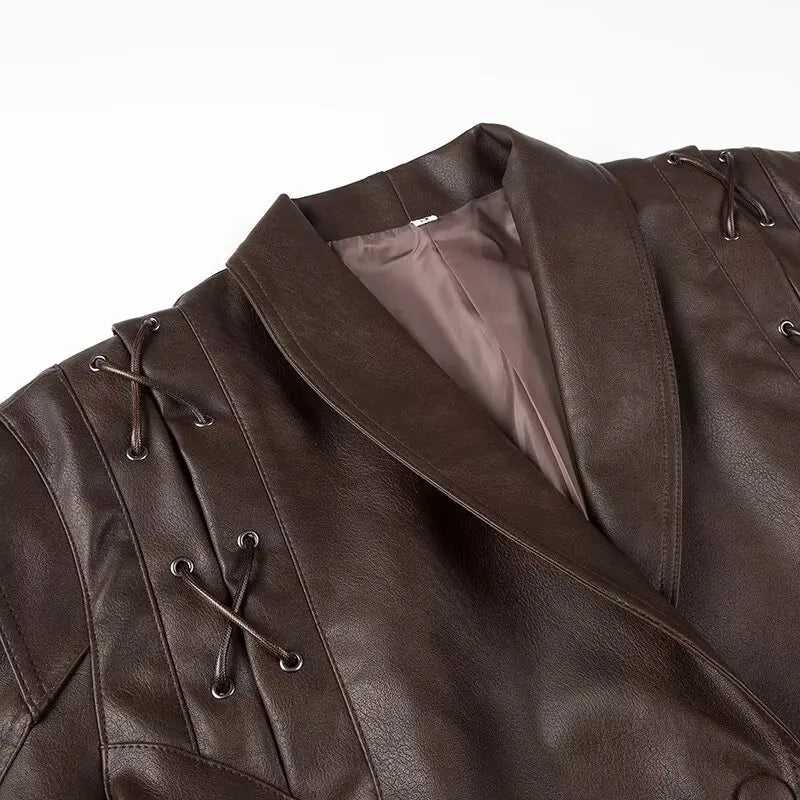 Monica | Vintage V-neck coat - Image 5