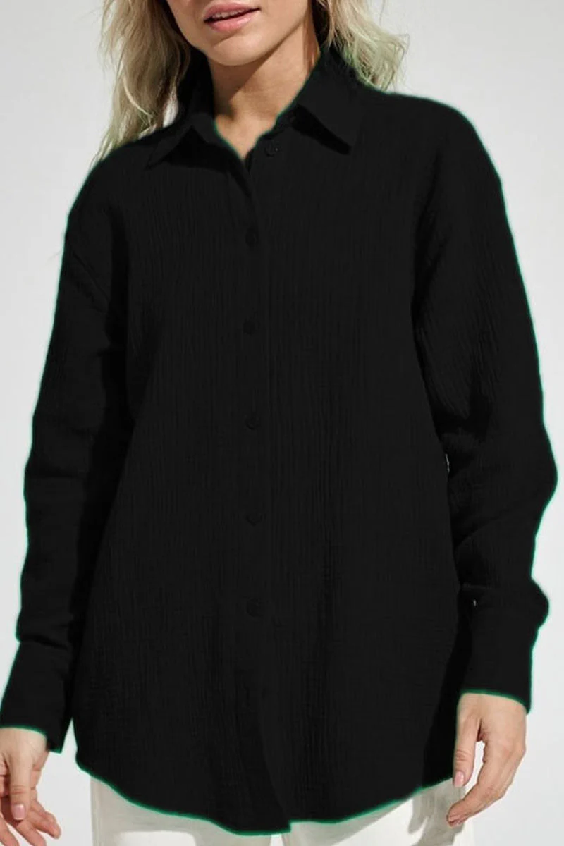 Nadia | Elegant tops with a plain turn-down collar - Image 14