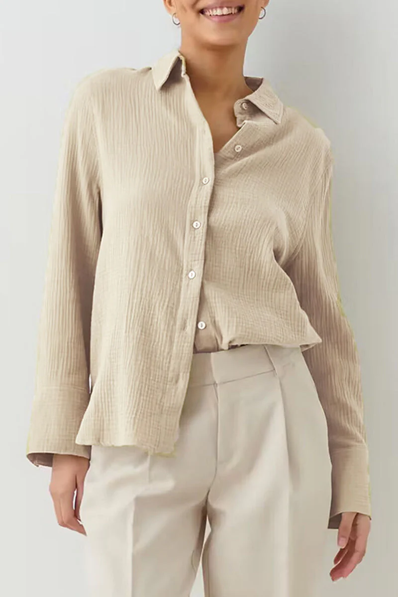Nadia | Elegant tops with a plain turn-down collar - Image 15