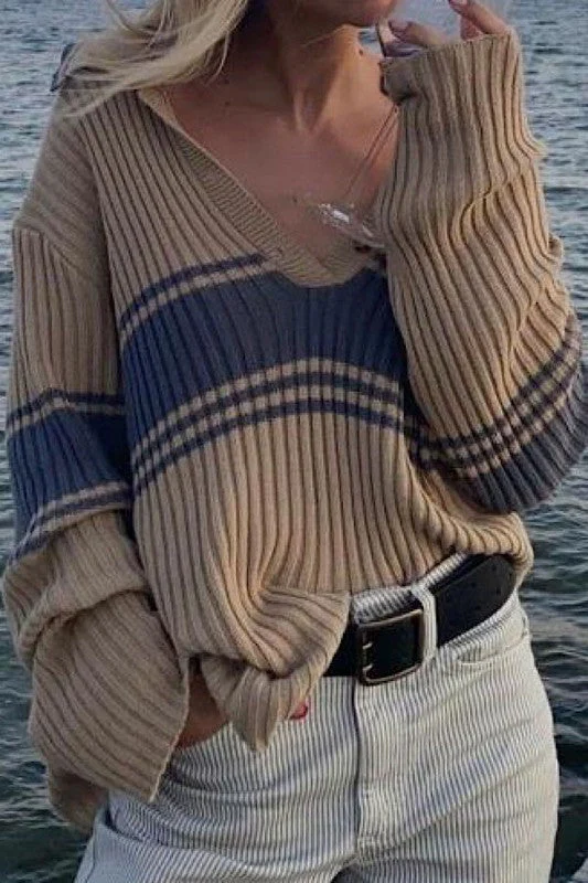 Nadia | Ribbed polo sweater