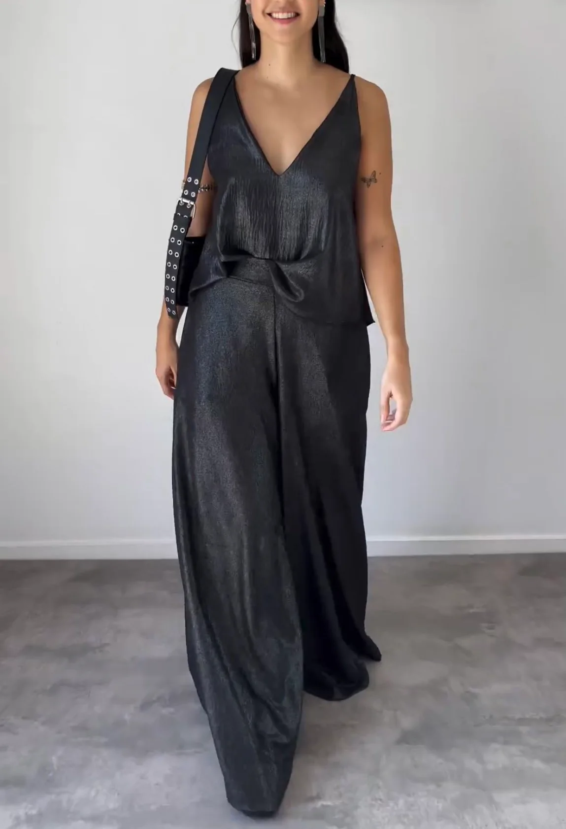Nadia® | Stylish Sleeveless Top And Wide Leg Pants Set