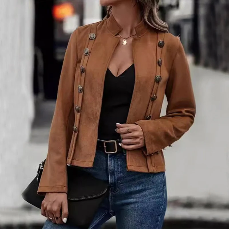Nadine | Long sleeve suede jacket - Image 2