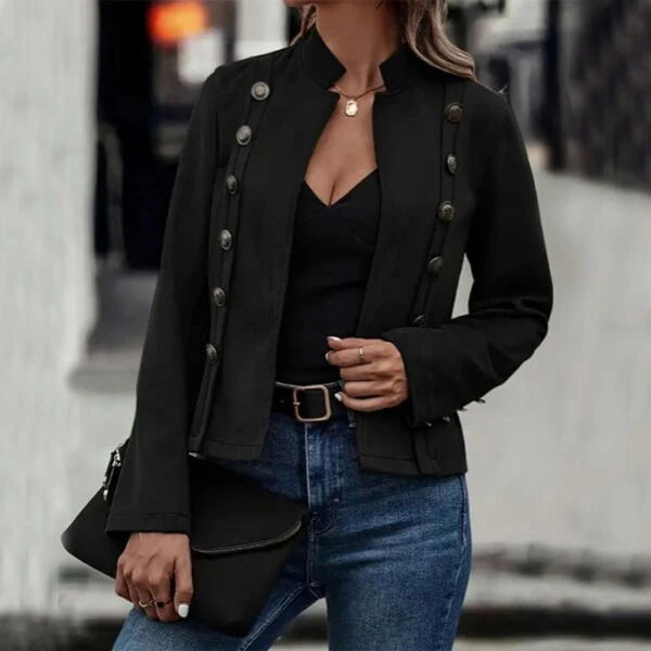 Nadine | Long sleeve suede jacket - Image 3