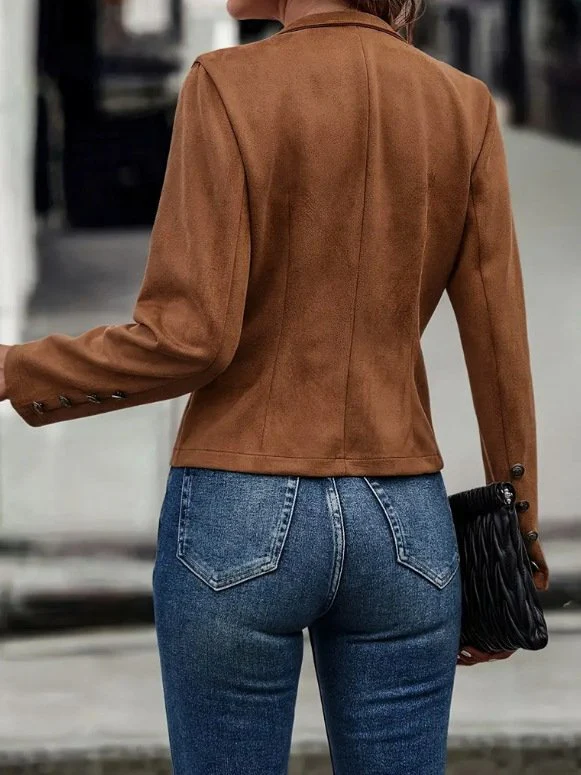 Nadine | Long sleeve suede jacket - Image 9