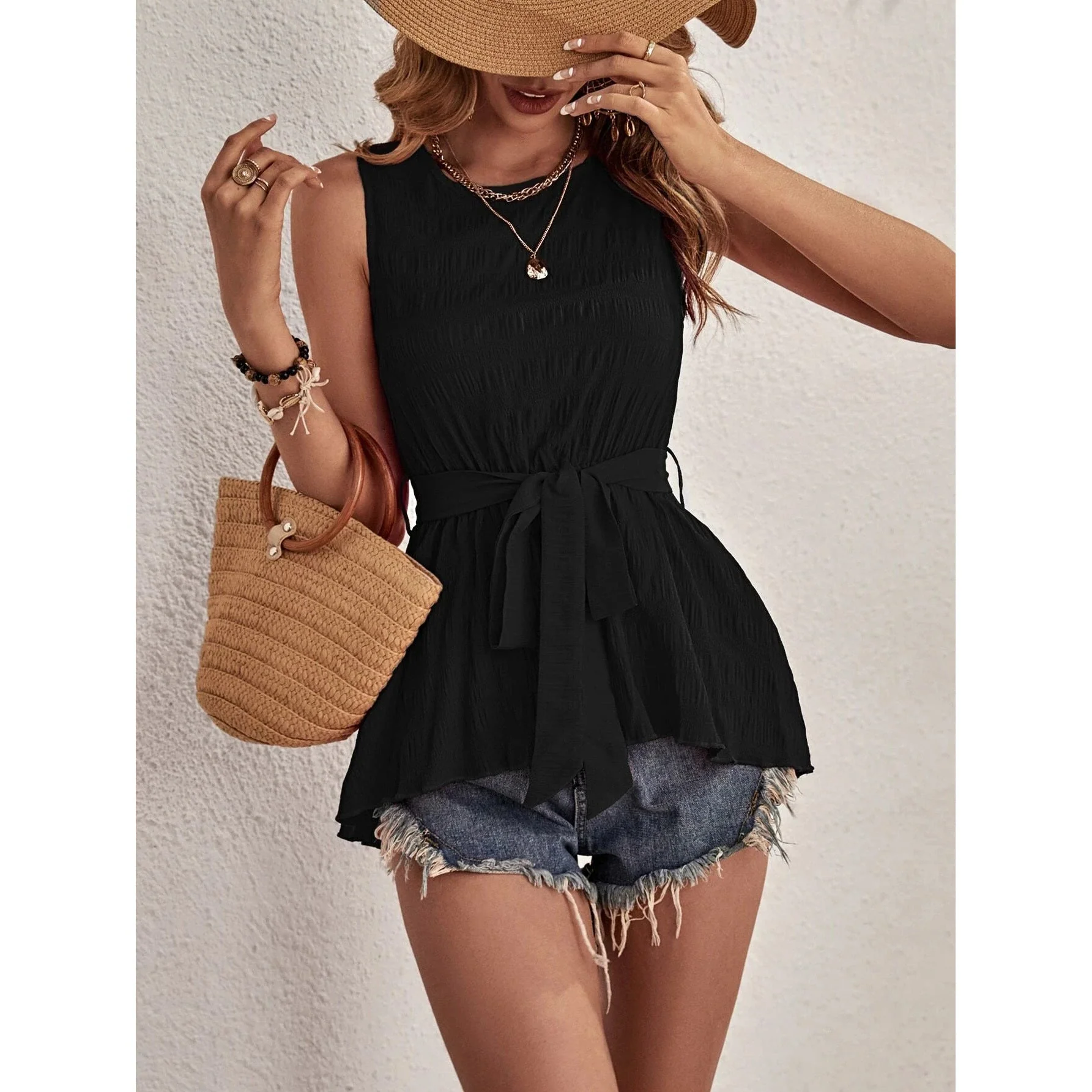 Nancy® | Women'S Blouse Top With Tailored Tie Belt - Image 9