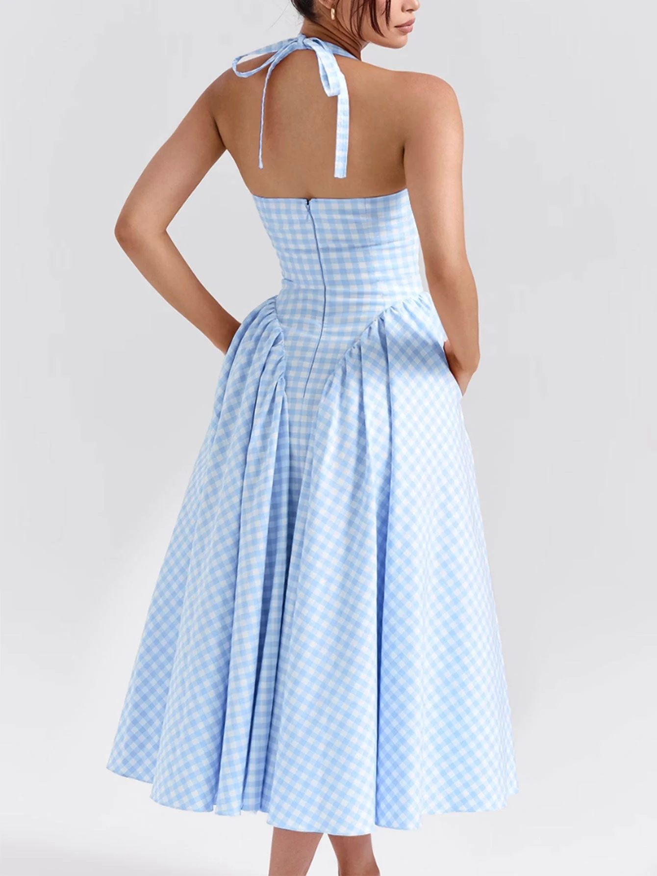 Naomi® | Midi Dress With Deep V-Neck - Image 20