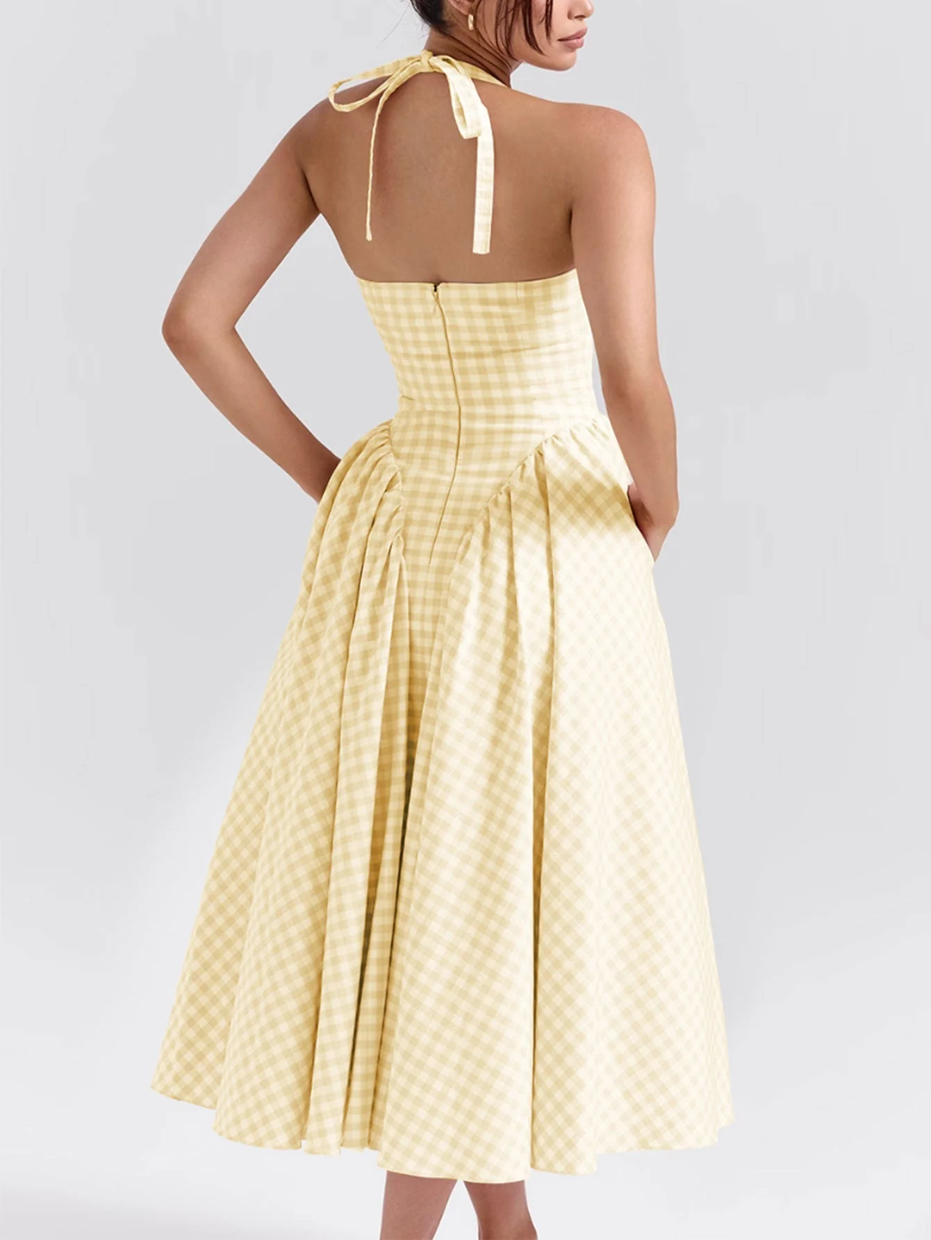 Naomi® | Midi Dress With Deep V-Neck - Image 21