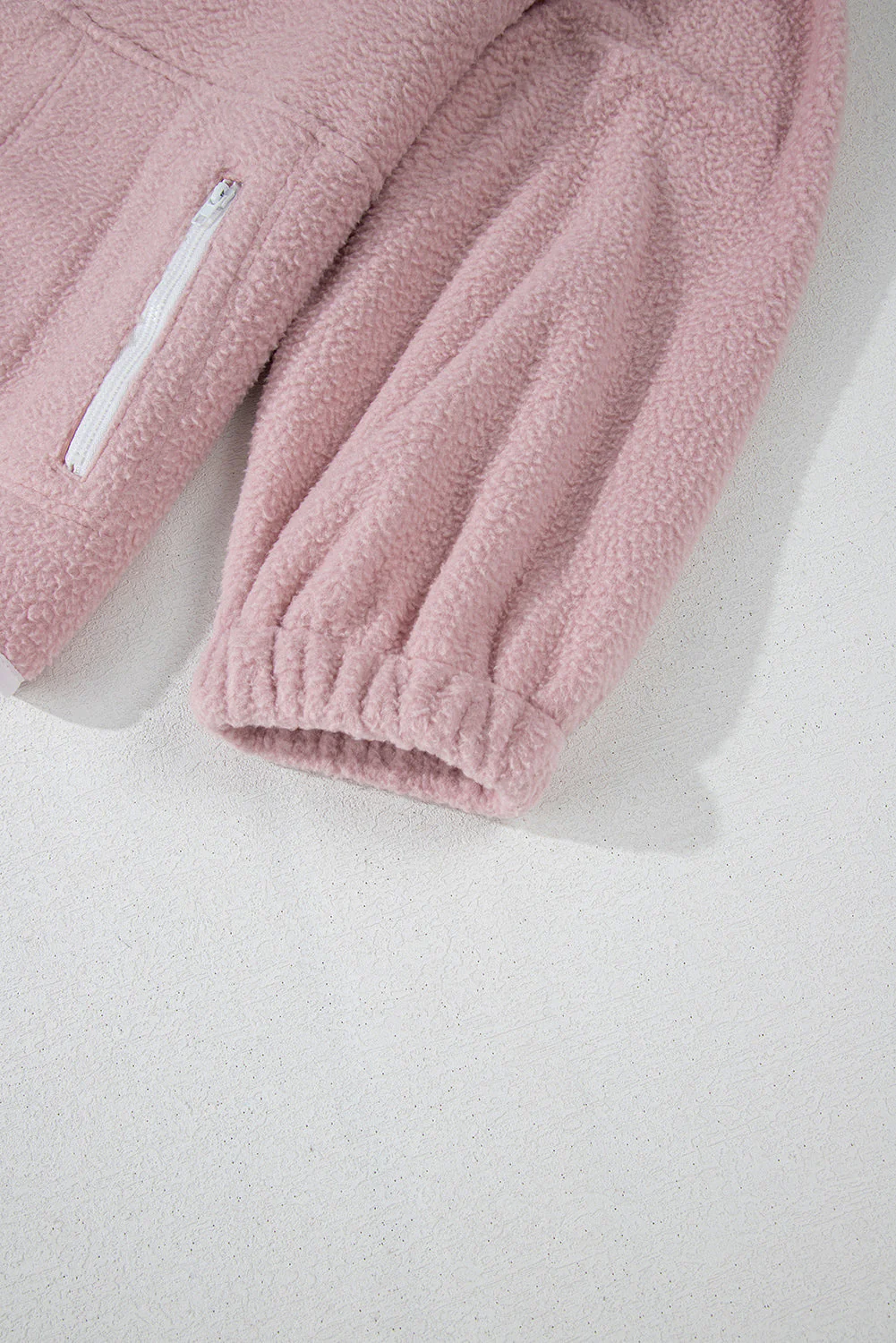 Natalia | Long-sleeved sweatshirt with a half-length snap fastening and side slit pockets - Image 9