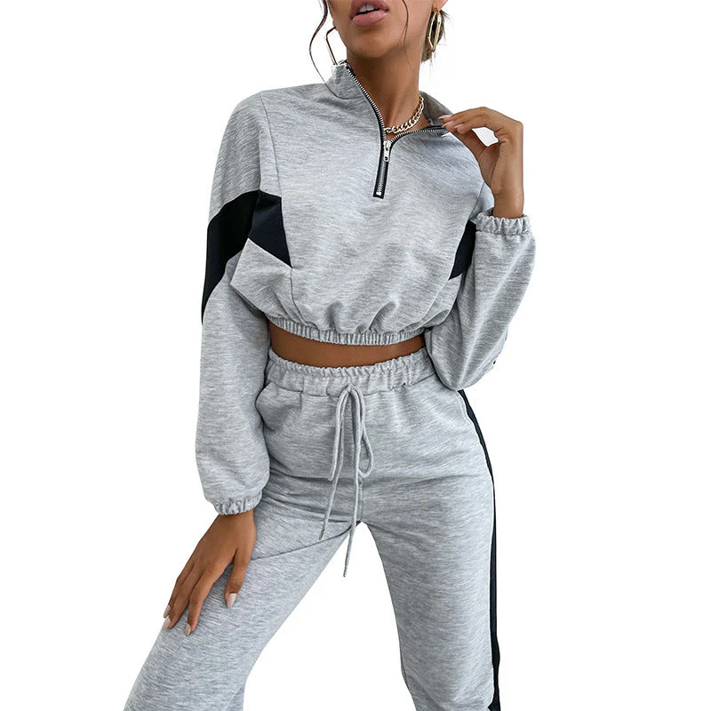 Natalia | Set of trousers and crop top with sweatshirt - Image 5