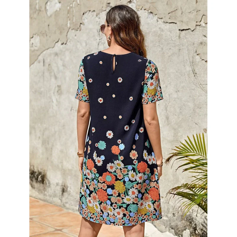 Natalia® | Women'S Flower-Shaped Summer Dress With Charming Short Sleeve Design - Image 2