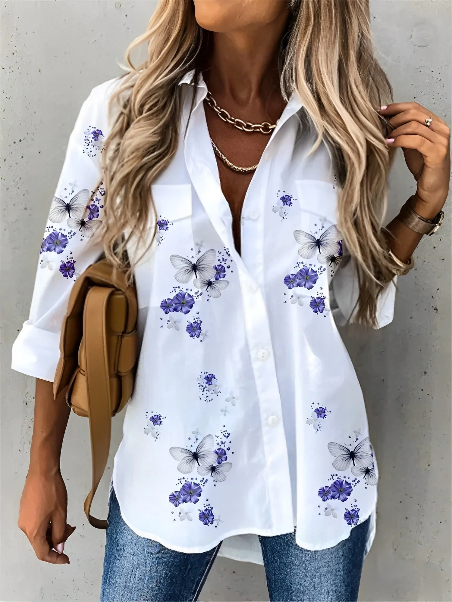 Natalie® | High Quality White Blouses With Beautiful Patterns - Image 3