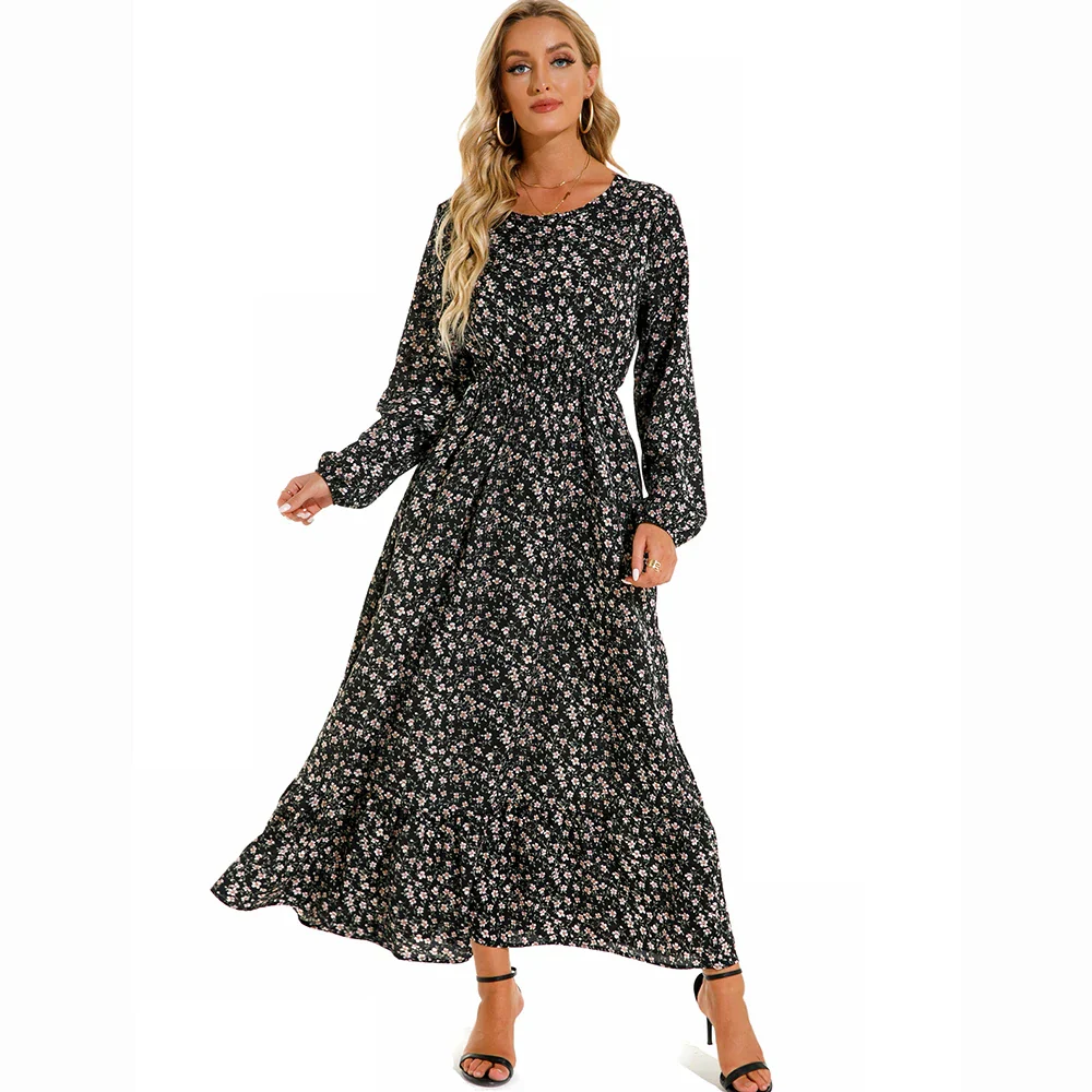 Natasha® | Women'S Bohemian Floral Chiffon Maxi Dress With Long Sleeves - Image 15