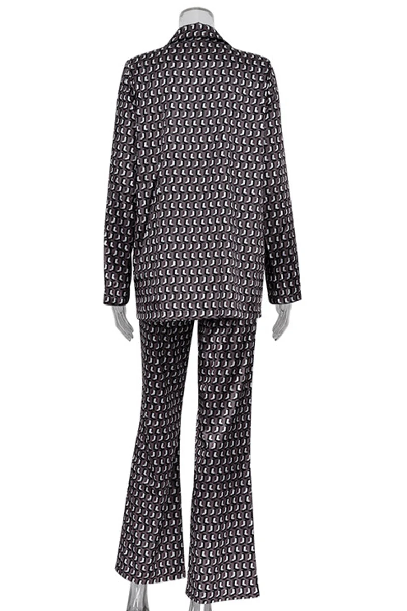 Natividad | Casual Street Animal Print Patchwork Turndown Collar Long Sleeve Two Piece Suit - Image 12