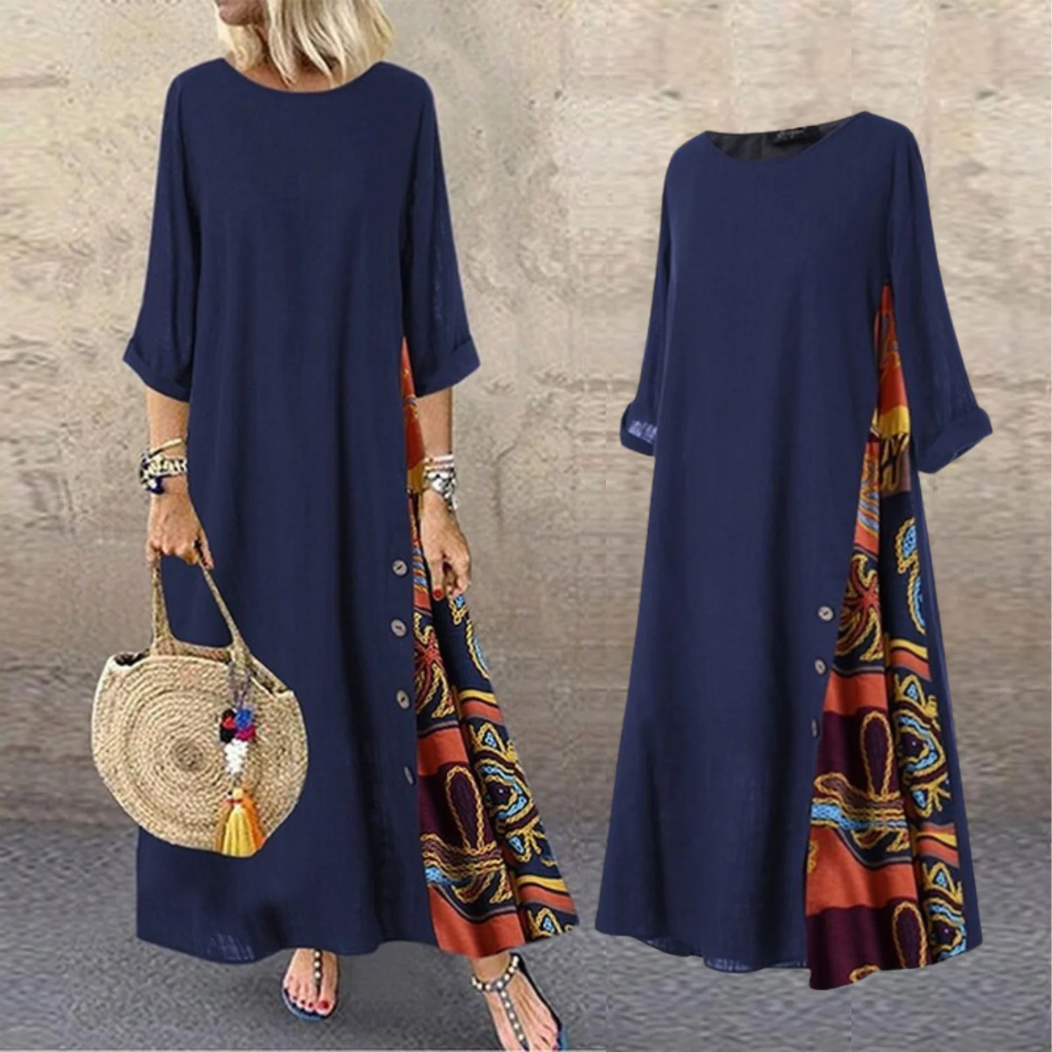 Natividad® | Cotton And Linen Summer Dress