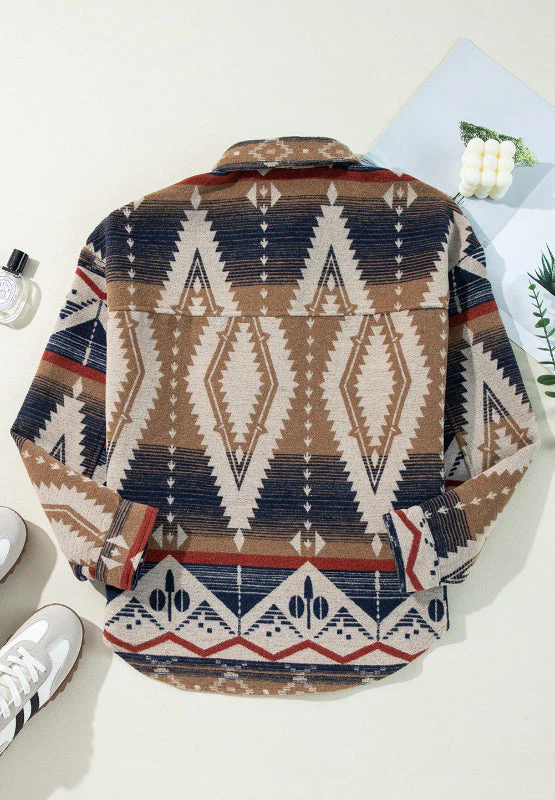 Natividad | Long-sleeved sweatshirt with a geometric half-button pattern - Image 5